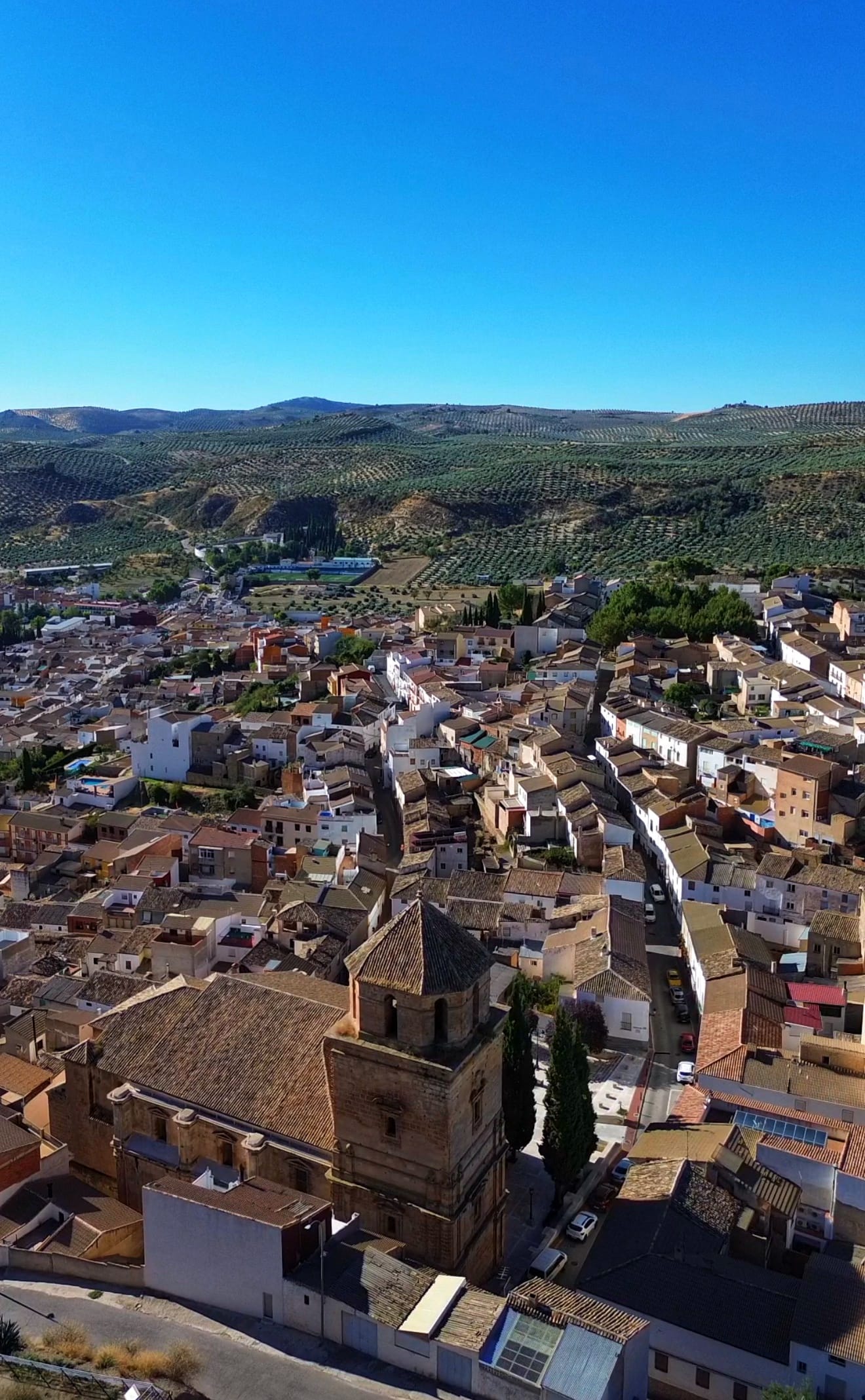 Vista aérea de Huelma