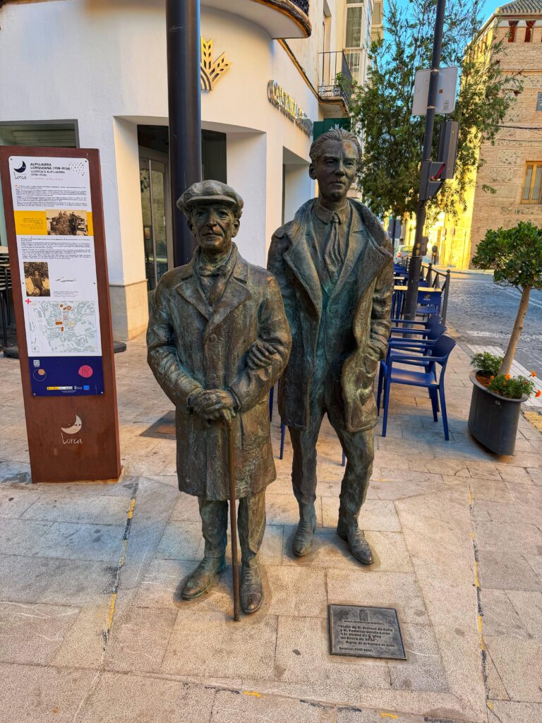 Esculturas Federico García Lorca y Manuel de Falla, Órgiva